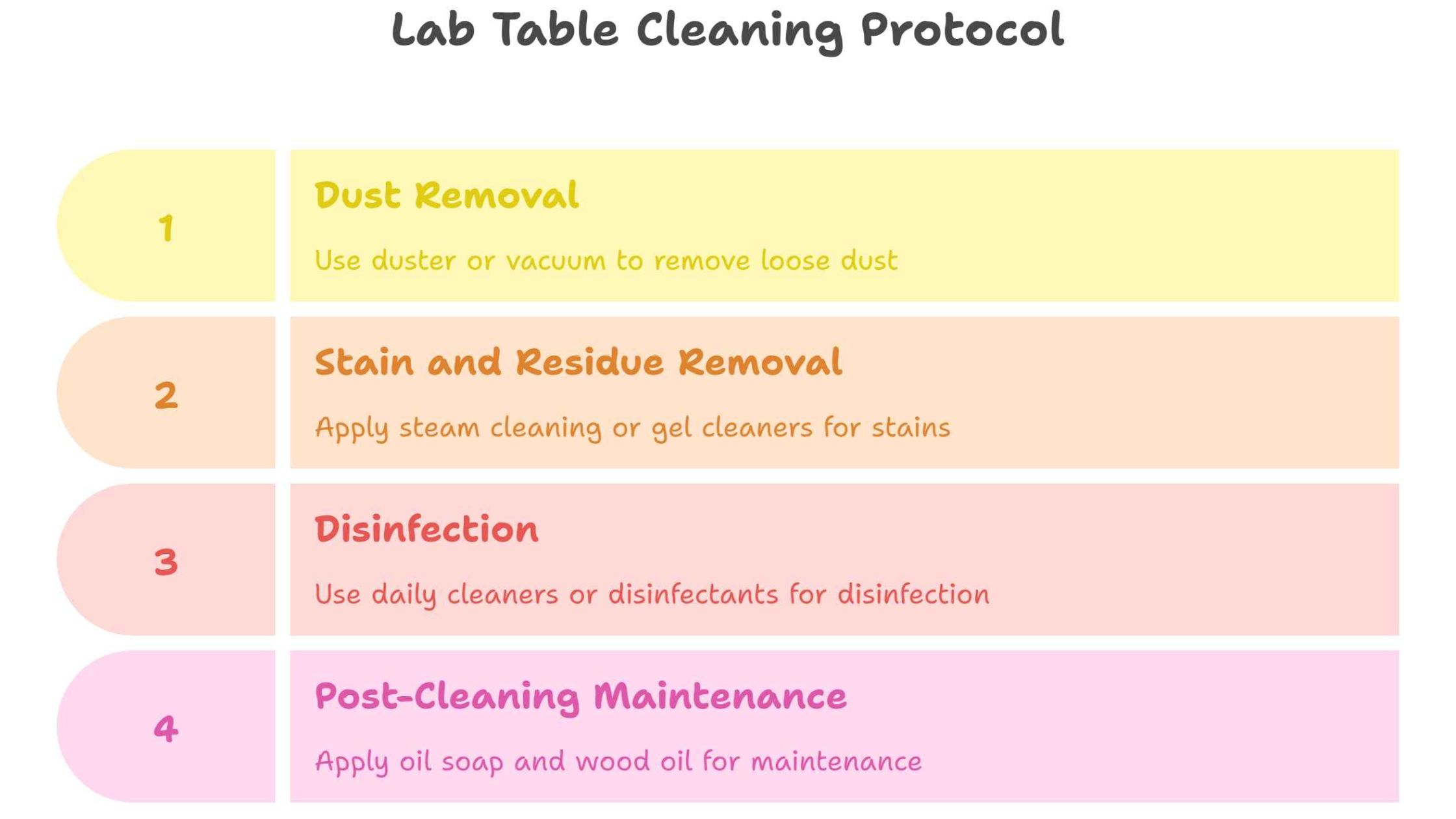 Quick 4 Step Guide to Clean Lab Tables