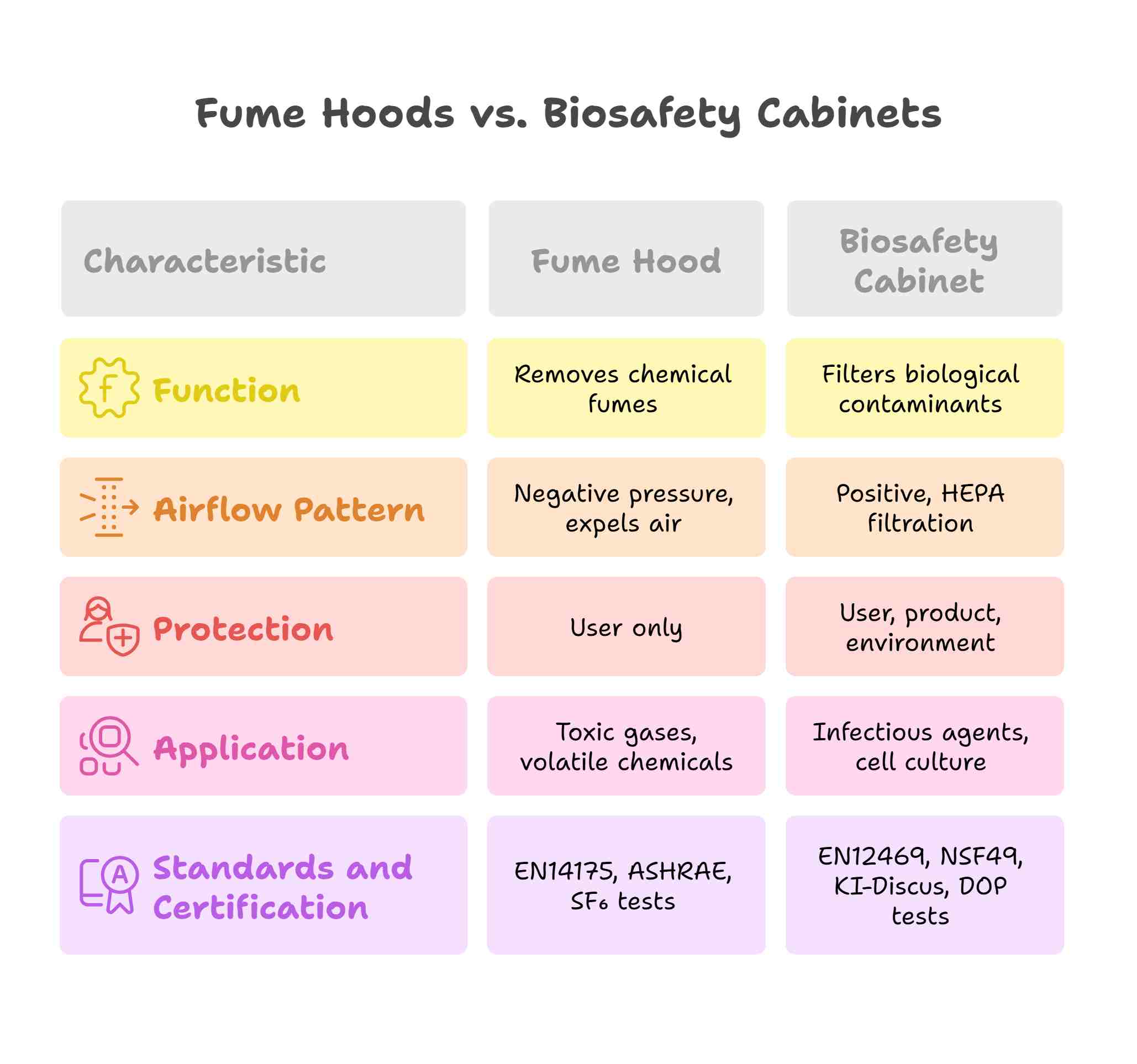 Fume Hood vs Biosafety Cabinet: 5 Key Differences You Must Know