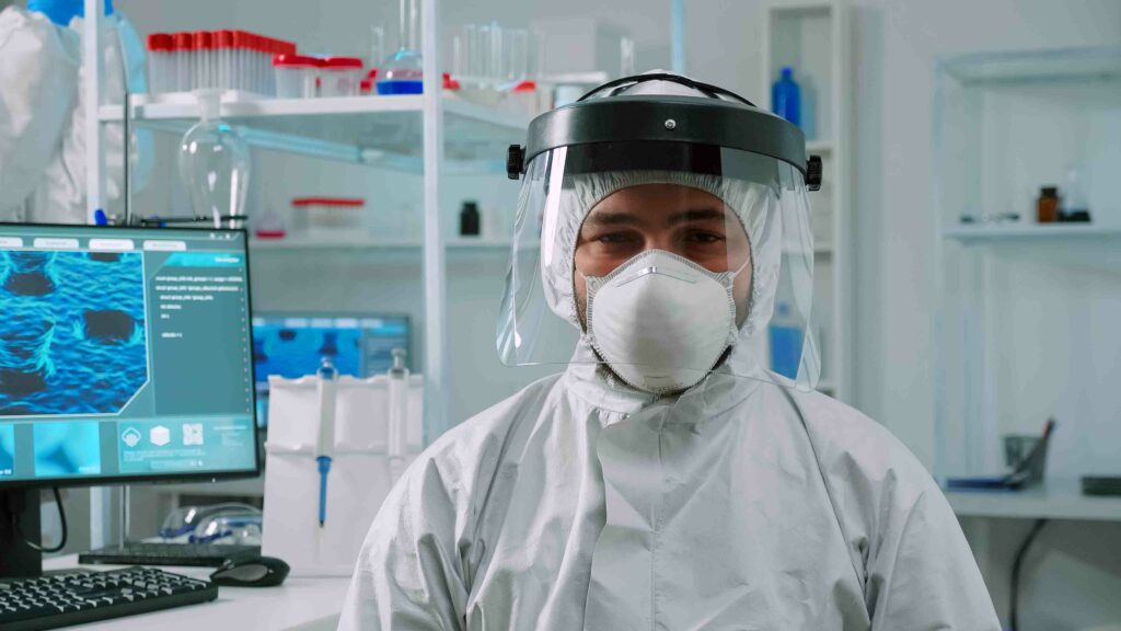 to combat poor air quality in the lab, PPE kits are used in conjunction with LEV systems.