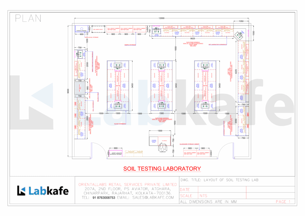 soil testing laboratory layout