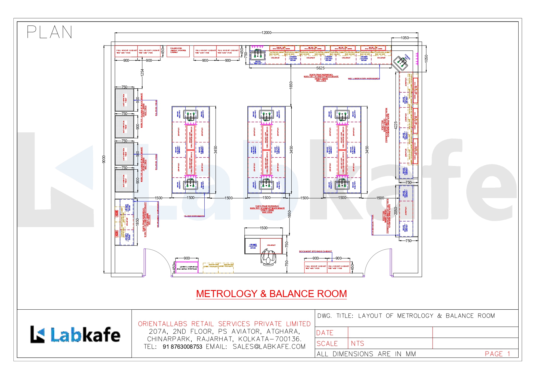 Metrology and balance room 2D layout preview