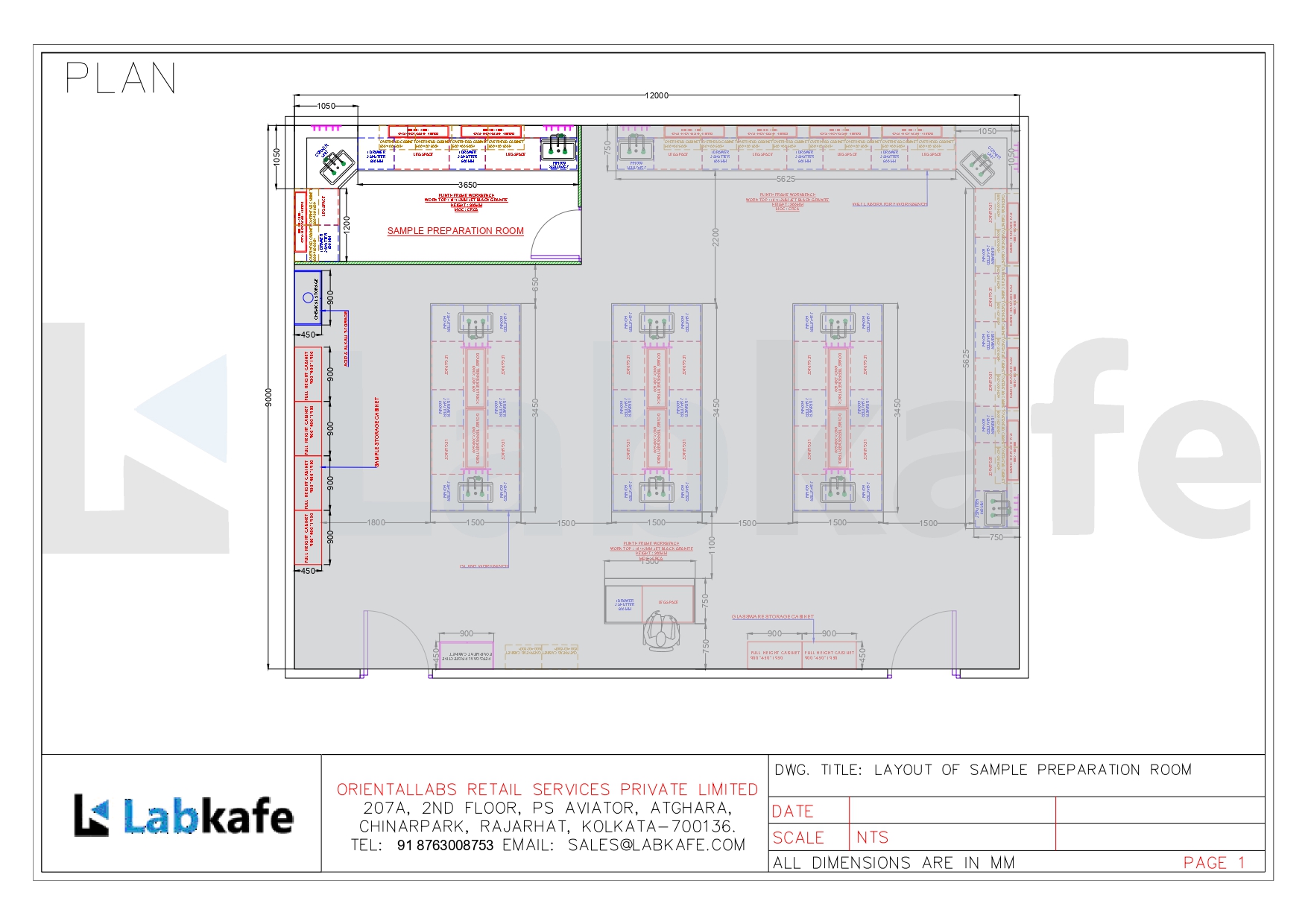 Material testing lab 2D layout preview