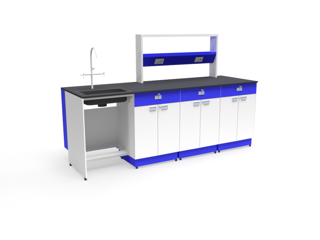 Wall-facing lab table