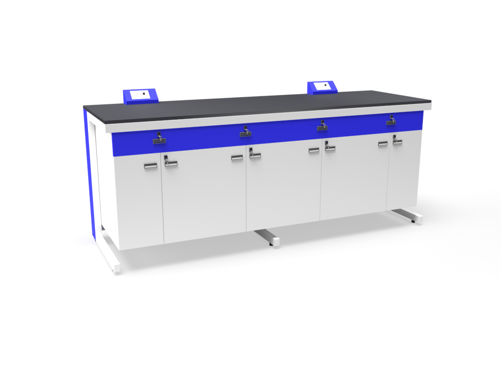 Wall-facing lab table