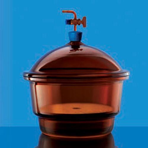 Borosil 3085041 Desiccators, Vacuum, stopcock with PTFE spindle and