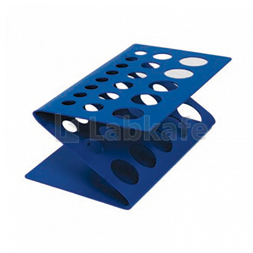 Borosil LATS8888H19 ‘Z’ Shape Test Tube Stand, Aluminum, 19 hole assorted