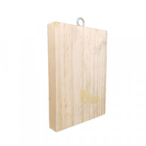 WOODEN BLOCK With Hook, Rectangular, Size 100x75x15mm.