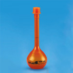 Tarsons 323140 PMP (TPX) 100ml Amber Volumetric Flask Class A
