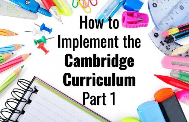 Implementing Cambridge Curriculum in Schools Part 1 ‒ Labkafe