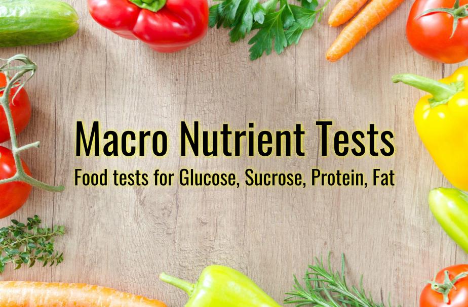 Food tests, macro nutrients tests for class 1112 Labkafe