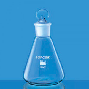 Borosil 5020030 Flasks, Erlenmeyer, Conical, NM, I/c stopper, GJ 29/32