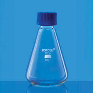 Borosil 5021016 FLASKS CONICAL WITH SCREW CAP-100 ML