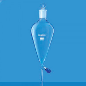 Borosil 6400024 FUNNEL SEPARATING PEAR GLASS STCK 500 ML