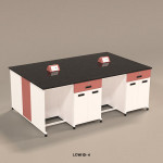 Dry Island workbench - 4 base cabinet CRCA-Made & BIFMA Certified by Labkafe