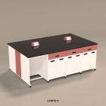 Dry Island workbench - 6 base cabinet CRCA-Made & ISO Certified by Labkafe