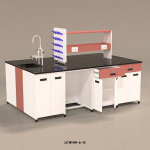 Wet Island workbench - 6 base cabinet (1 sink)