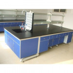 LABKAFE Laboratory Steel Furniture Side bench with rack and table top