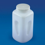 POLYLAB 33511 Wide Mouth Square Bottle - 4000ml