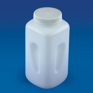 POLYLAB 33511 Wide Mouth Square Bottle - 4000ml