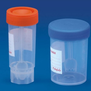 POLYLAB 63801 Stool Container - Pkt of 100 30 ml