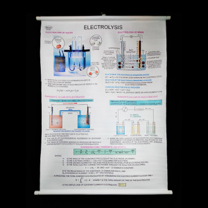 Educational Raxine Charts (Size 75x100cm); CHEMISTRY: INORGANIC (White Raxine), Electrolysis