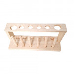 TEST TUBE STAND (Wooden), 6 Hole
