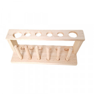 TEST TUBE STAND (Wooden), 6 Hole