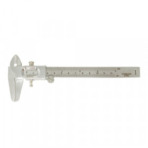 VERNIER CALLIPER, Wheel Type, 12 cm, Stainless Steel.