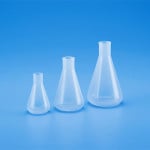 Tarsons 441160 PC Autoclavable 250ml Conical Flask with Screw Cap - Pack of 6
