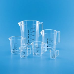 Tarsons 441040 TPX Autoclavable 100ml Measuring Beaker with Handle - Pack of 6