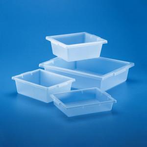 Tarsons 242000 PP Autoclavable 320x260x70mm Utility Tray - Pack of 6